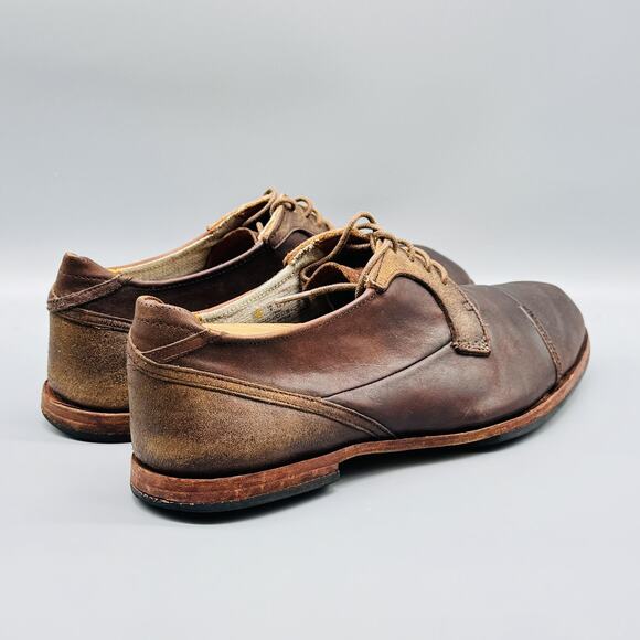 Timberland Shoes Men 8 Brown Leather Boot Company Woodhouse Oxford Cap Toe Dress main image 4